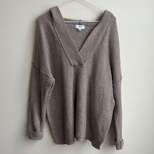 Light Brown Aerie Hooded Sweater